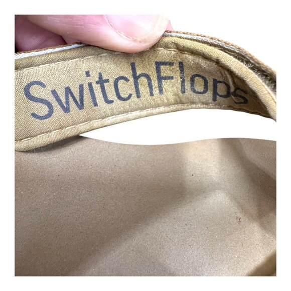 Lindsay Phillips Switchflops Polka Dot Tan Flip Flops Sandals Interchangeable 7 - Picture 6 of 7